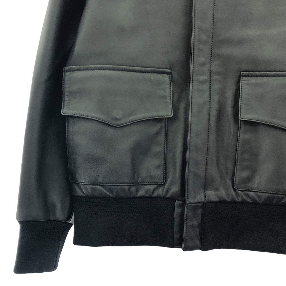 【美品】  MACKINTOSH LONDON / マッキントッシュロンドン | A-2 flight jacket ラムレザー フライトジャケット | 38 | ブラック | メンズ