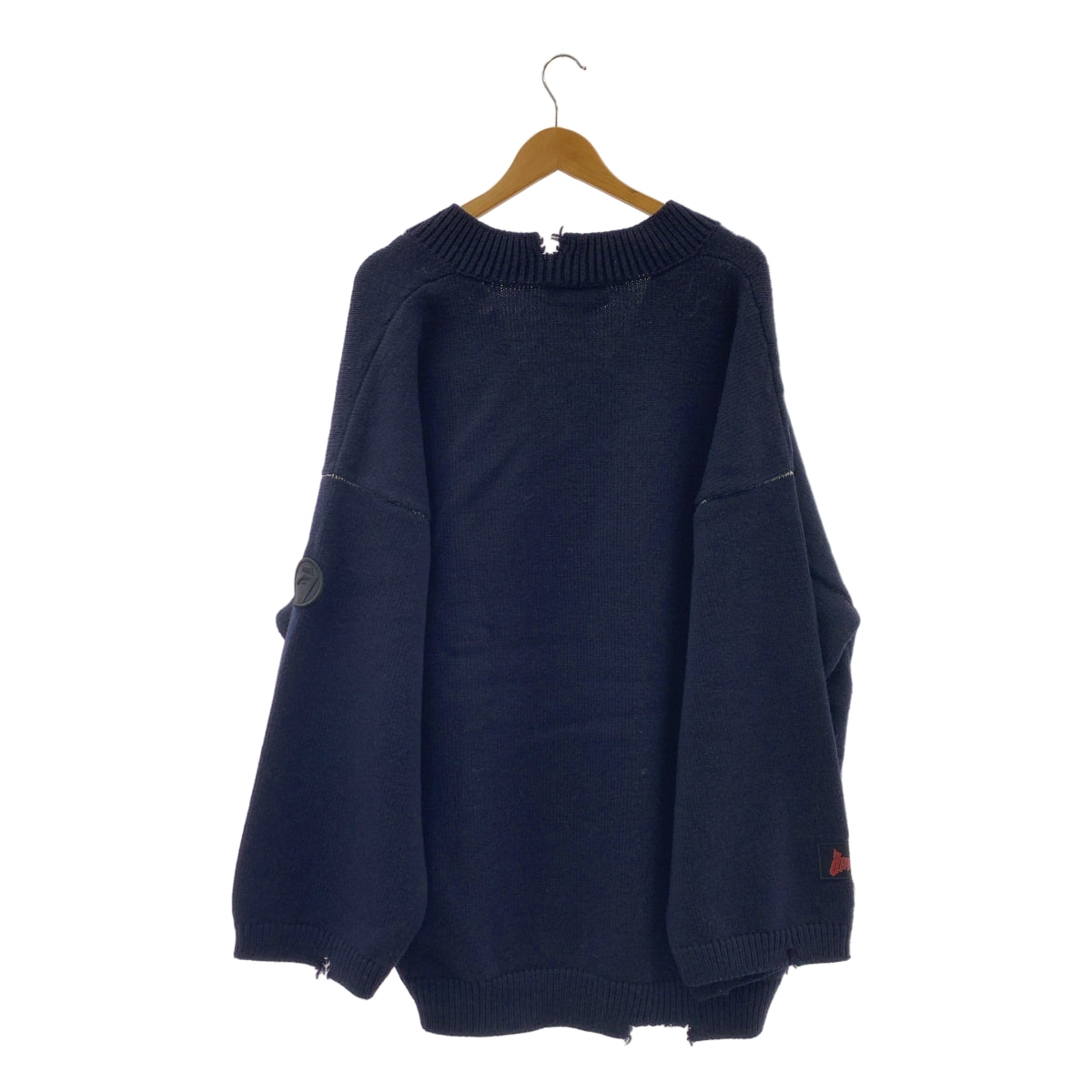 AMBUSH / アンブッシュ | FELTED KNIT ZIP CARDIGAN / ロゴパッチ