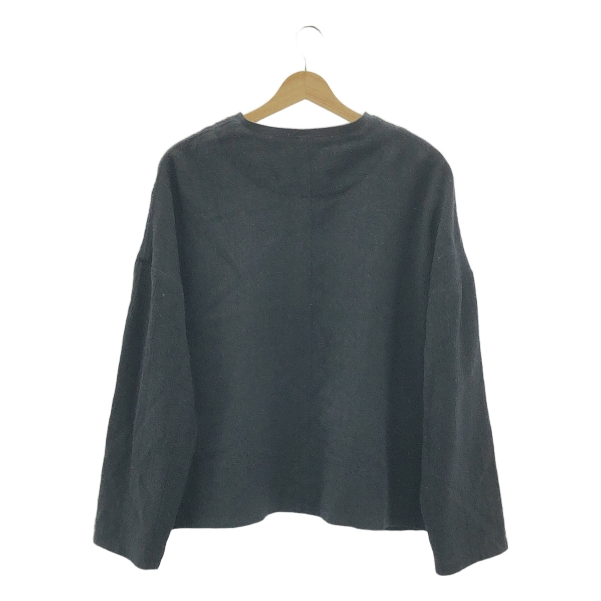 HARVESTY | 羊毛尼龍無領外套 | 1 | 灰色 | 女款