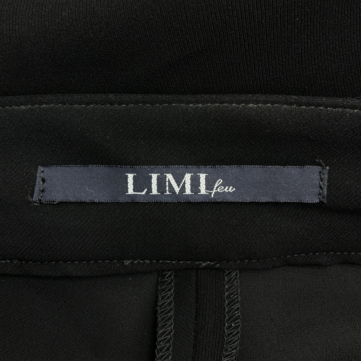 【美品】  LIMI feu / リミフゥ | ウエストコード ポリエステル テーパードパンツ | S | ブラック | レディース