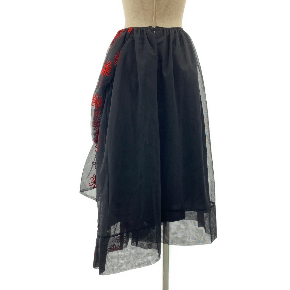 Simone Rocha | 刺繡不對稱薄紗半身裙 / 有襯裡 | 4碼 | 女裝