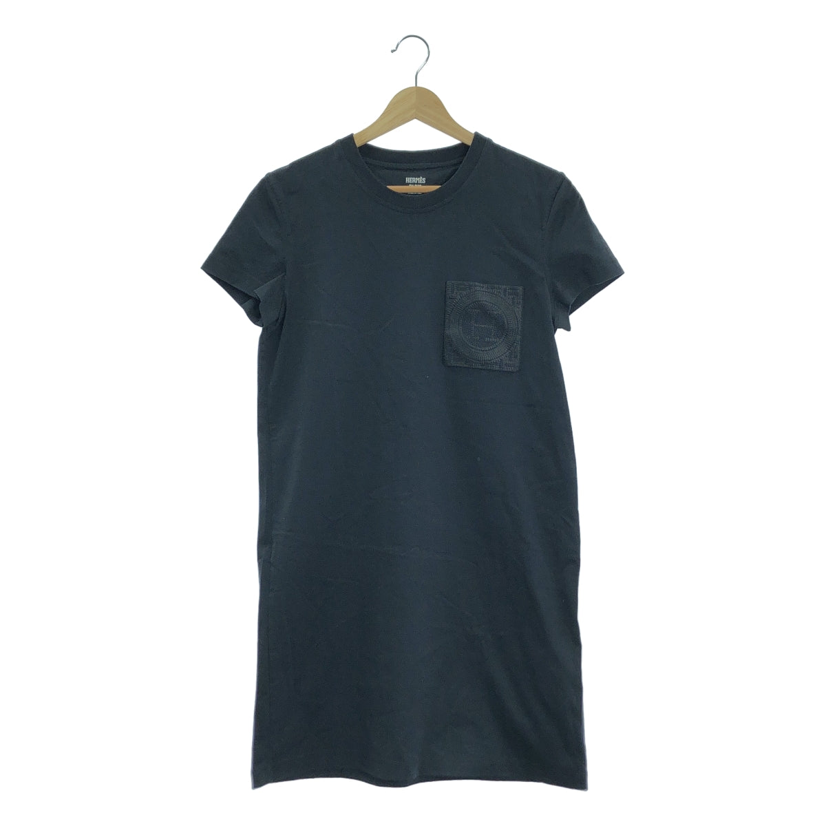 HERMES / エルメス | コットン H刺しゅう ポケット付き ワンピース | 38 | レディース
