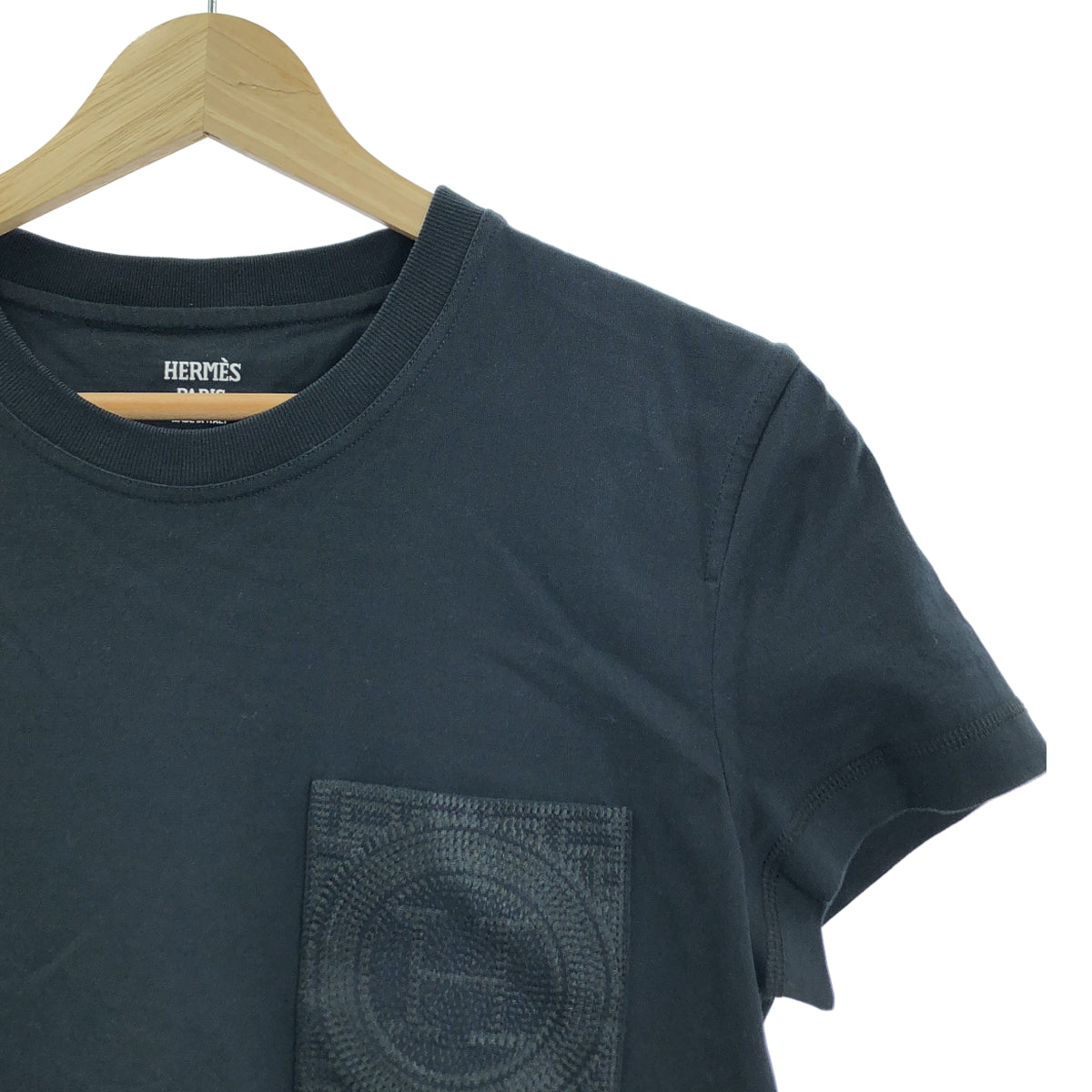 HERMES / エルメス | コットン H刺しゅう ポケット付き ワンピース | 38 | レディース