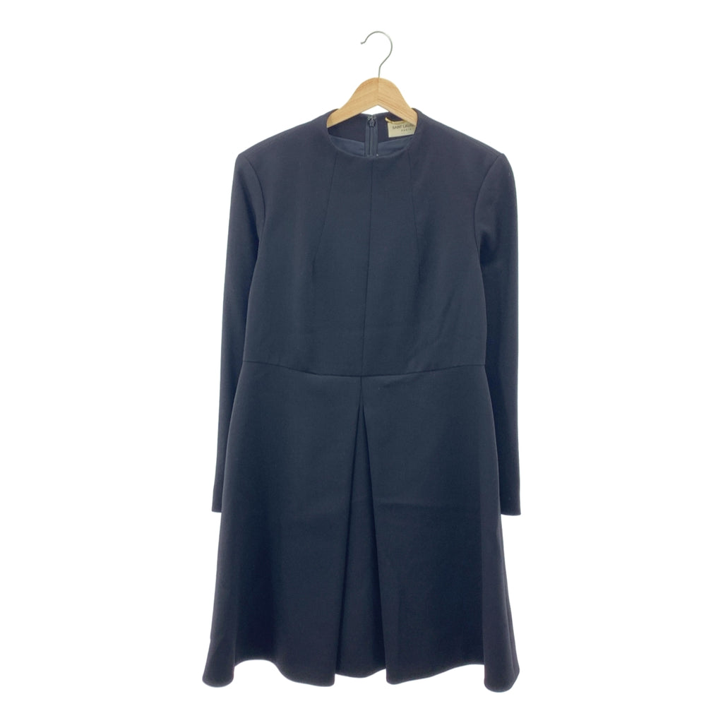SAINT LAURENT PARIS / サンローランパリ | ウール バックジップ ドレス ワンピース | 44 |
