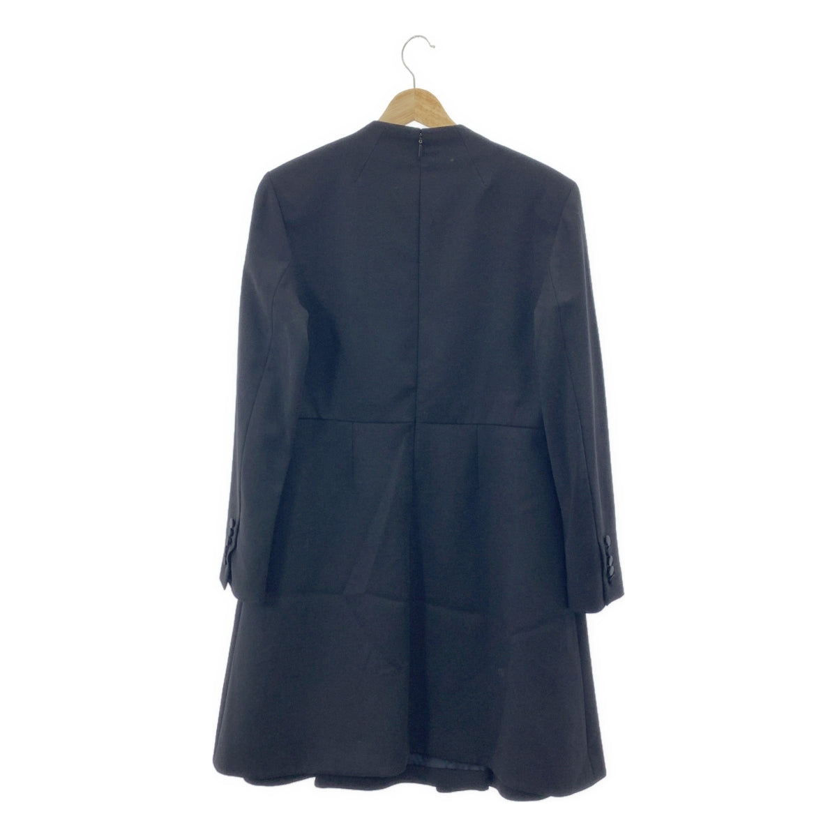SAINT LAURENT PARIS / サンローランパリ | ウール バックジップ ドレス ワンピース | 44 |