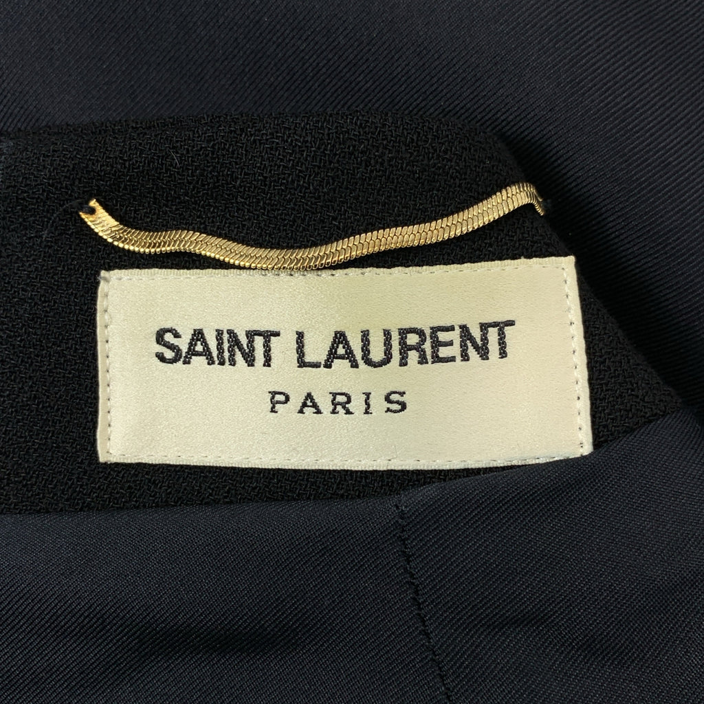SAINT LAURENT PARIS / サンローランパリ | ウール バックジップ ドレス ワンピース | 44 |