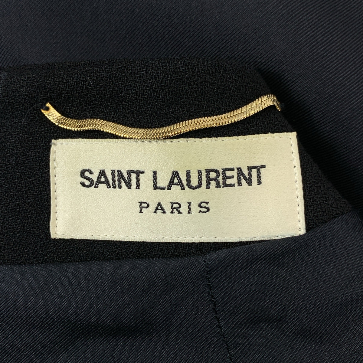 SAINT LAURENT PARIS / サンローランパリ | ウール バックジップ ドレス ワンピース | 44 |