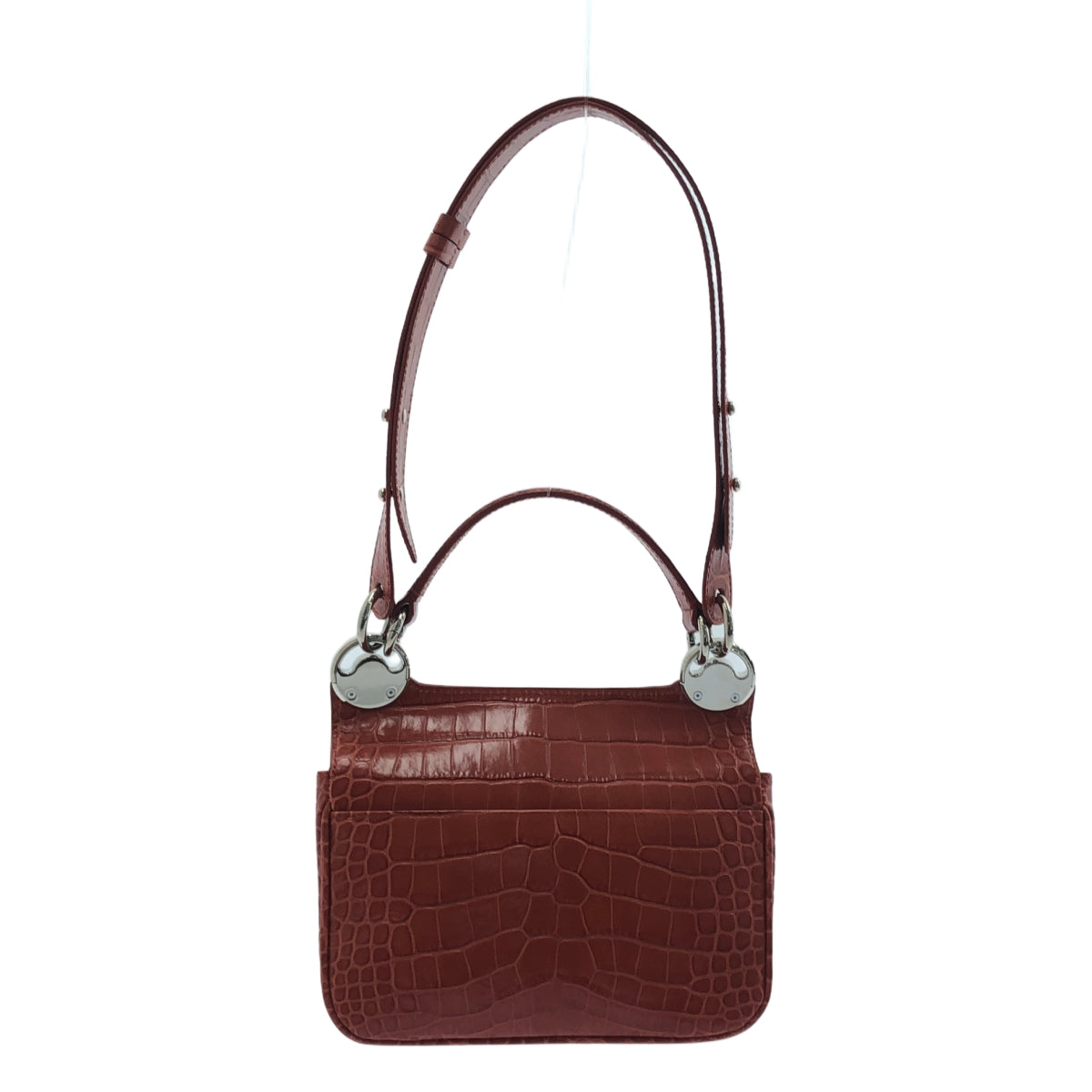 KENZO / 켄조 | 악어 푸시 타리 아이 모티프 2WAY 가방 | 레드 | 여성