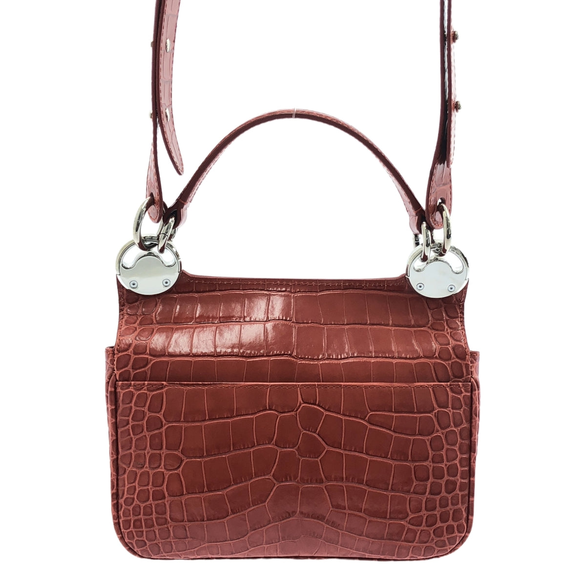 KENZO / 켄조 | 악어 푸시 타리 아이 모티프 2WAY 가방 | 레드 | 여성