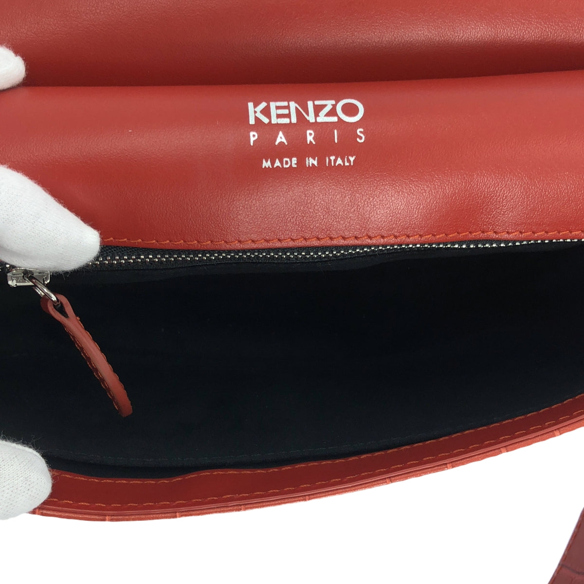 KENZO / 켄조 | 악어 푸시 타리 아이 모티프 2WAY 가방 | 레드 | 여성