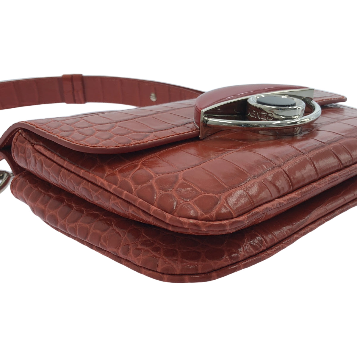 KENZO / ケンゾー | クロコ型押し タリ アイモチーフ 2WAY バッグ | レッド | レディース