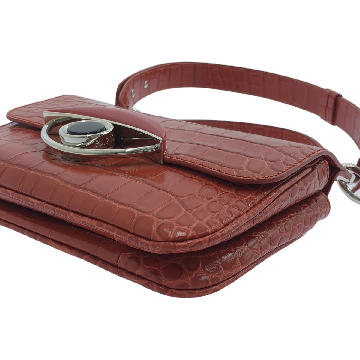 KENZO / ケンゾー | クロコ型押し タリ アイモチーフ 2WAY バッグ | レッド | レディース