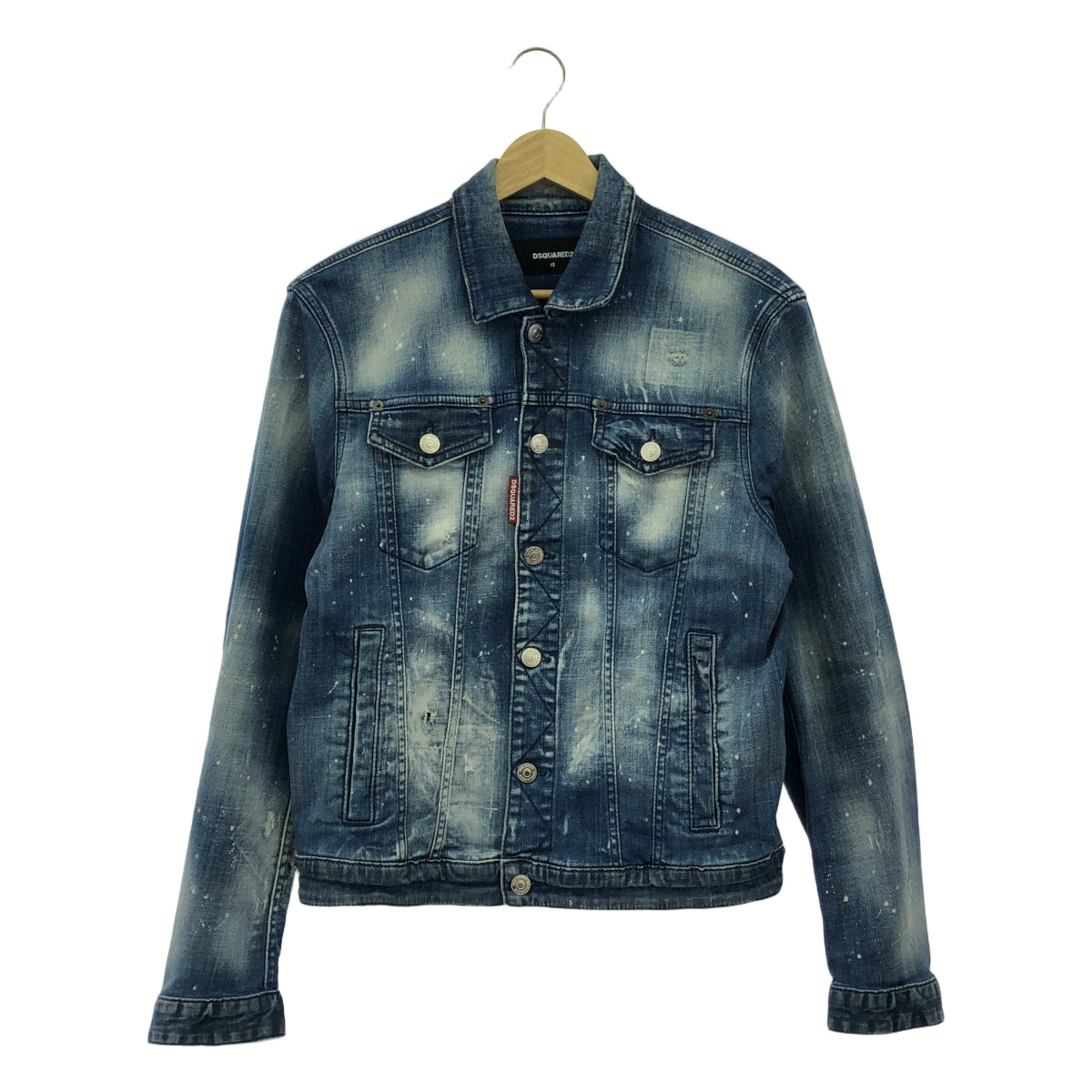 DSQUARED2 / ディースクエアード | SPLATTER DENIM JACKET ペンキ加工 デニムジャケット | 48 | インディゴ | メンズ