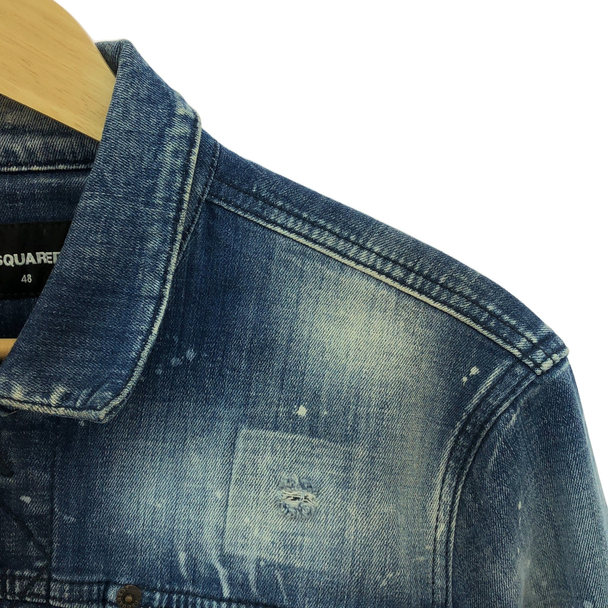 DSQUARED2 / ディースクエアード | SPLATTER DENIM JACKET ペンキ加工 デニムジャケット | 48 | インディゴ | メンズ