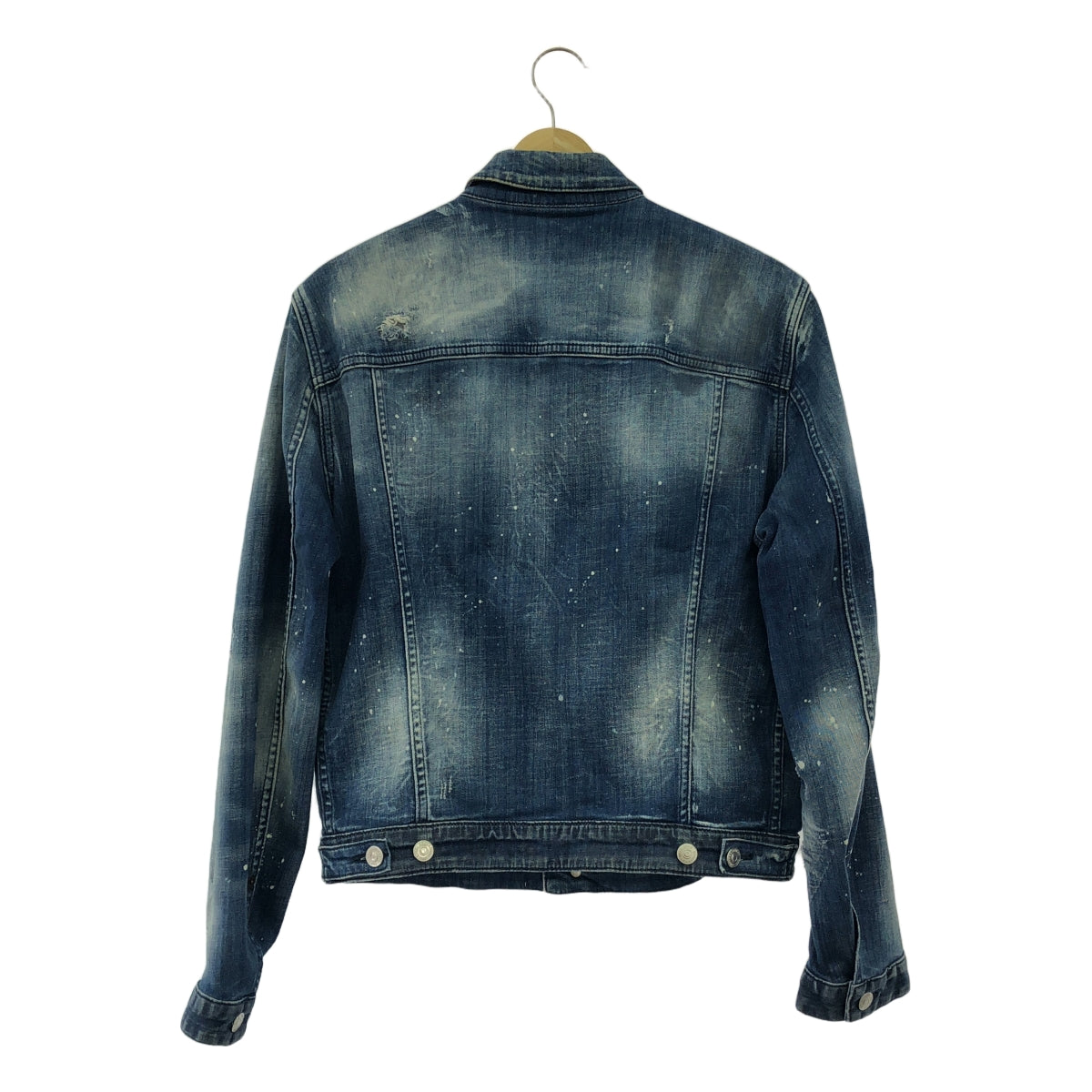 DSQUARED2 / ディースクエアード | SPLATTER DENIM JACKET ペンキ加工 デニムジャケット | 48 | インディゴ | メンズ