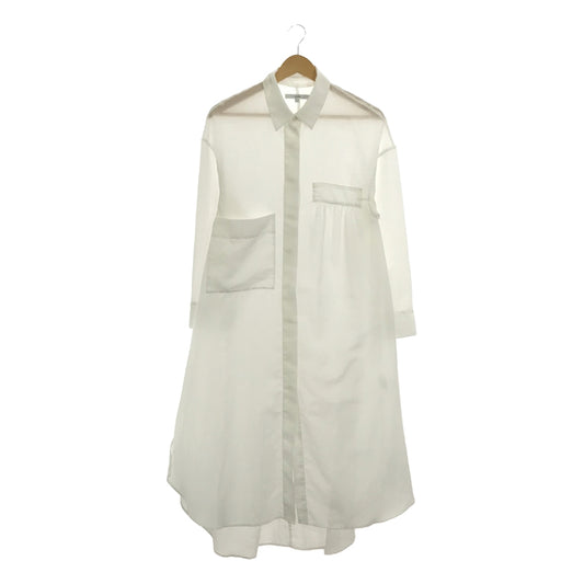 UN3D / Unsreed | AIRY LONG SHIRT sheer shirt dress | F | White | Women's