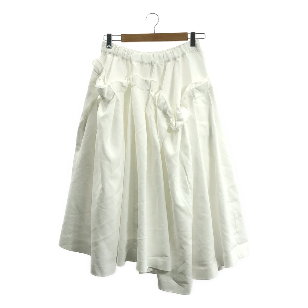 [狀況極佳] COMME des GARÇONS | 2025 春夏 | 聚酯隨機喇叭裙 | S 碼 | 白色 | 女款