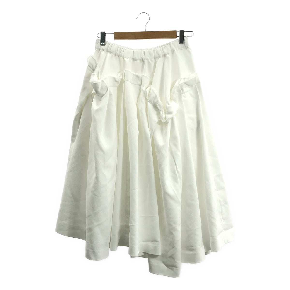 [狀況極佳] COMME des GARÇONS | 2025 春夏 | 聚酯隨機喇叭裙 | S 碼 | 白色 | 女款