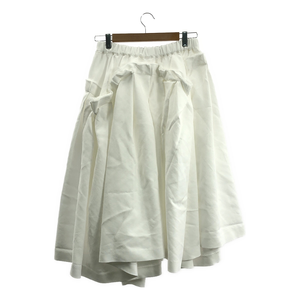 [狀況極佳] COMME des GARÇONS | 2025 春夏 | 聚酯隨機喇叭裙 | S 碼 | 白色 | 女款