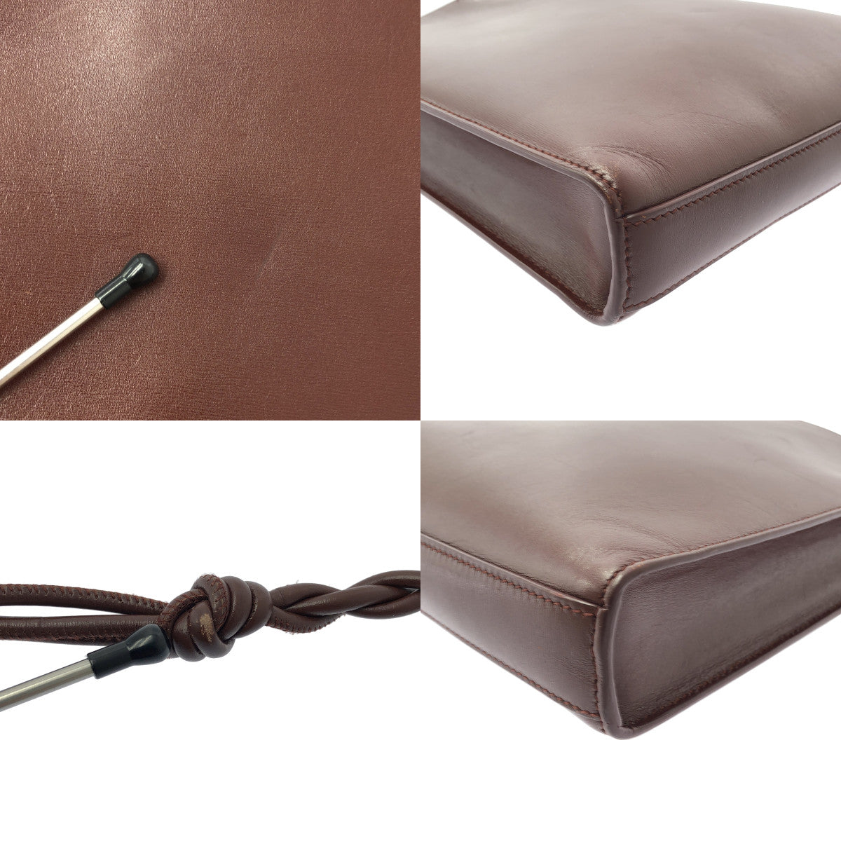 JIL SANDER / 질산더 | Tangle 미디엄 가죽 스퀘어 숄더백 | 브라운 | 여성