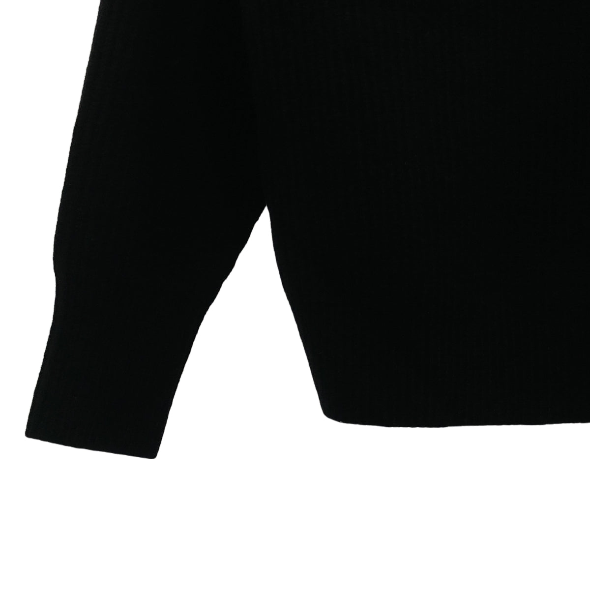 DES PRES | 2023AW | 半精紡羊毛拉鍊領套頭針織衫 | F | 黑色 | 女款