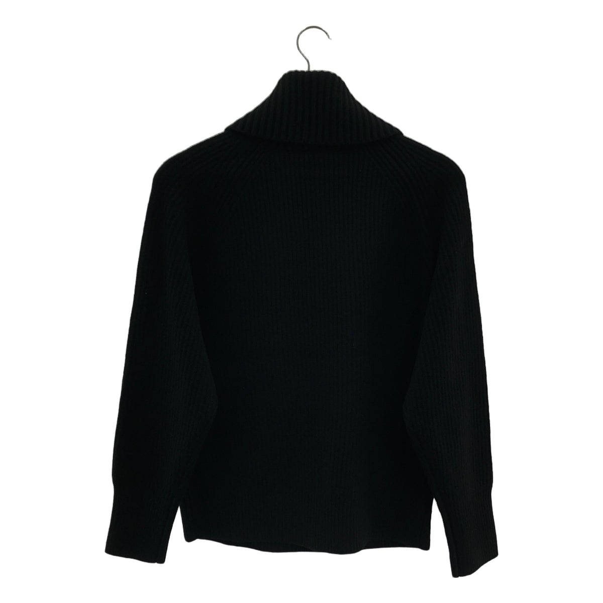 DES PRES | 2023AW | 半精紡羊毛拉鍊領套頭針織衫 | F | 黑色 | 女款