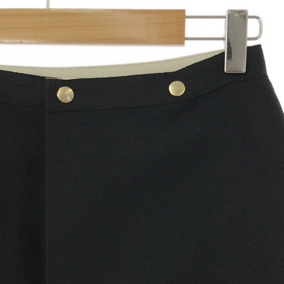 Drawer | Wool Silk Reversible Wrap Skirt | Size 36 | Black/Grey | Women's