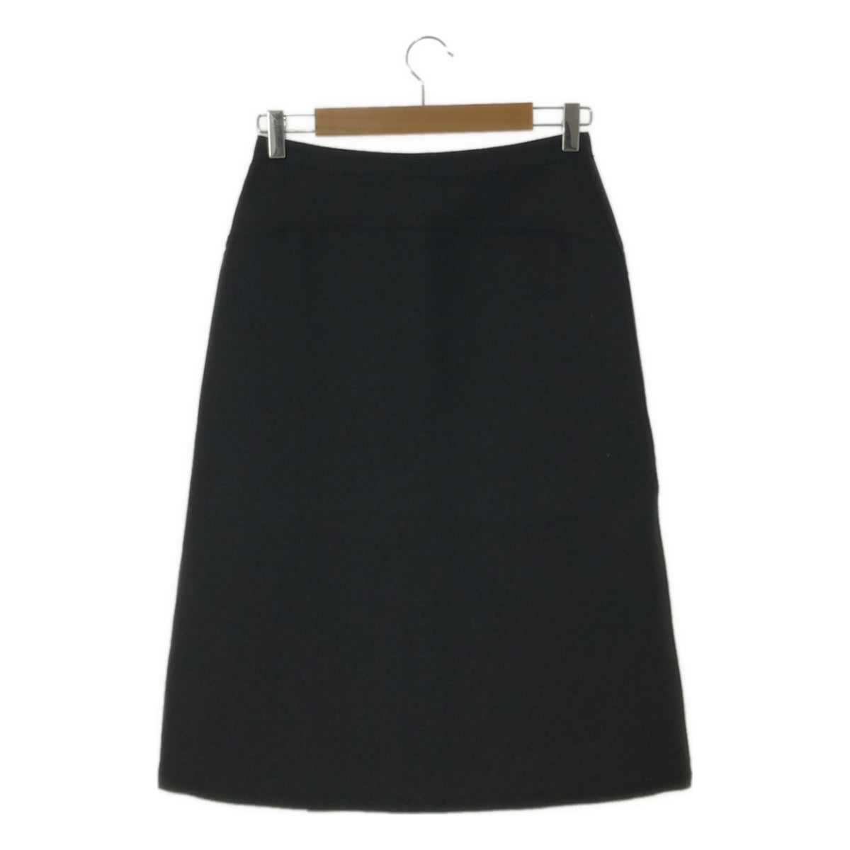 Drawer | Wool Silk Reversible Wrap Skirt | Size 36 | Black/Grey | Women's