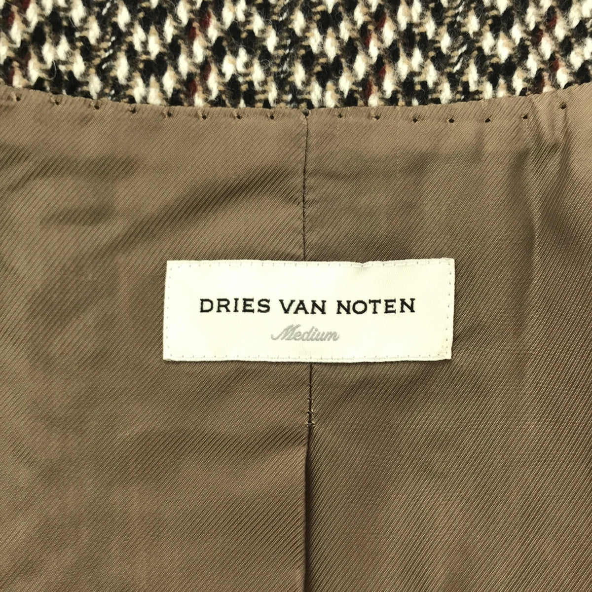 美品】 DRIES VAN NOTEN / ドリスヴァンノッテン | × Lovat ウール ツイード シングル チェスターコート / 総 – KLD