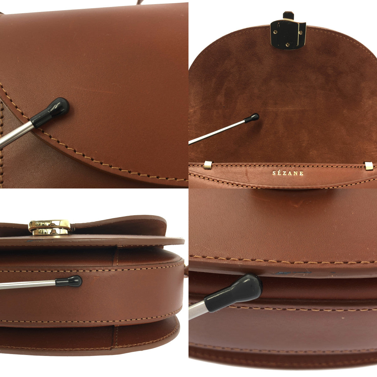 SEZANE / セザンヌ | CLAUDE ハーフムーン フラップ ショルダーバッグ |