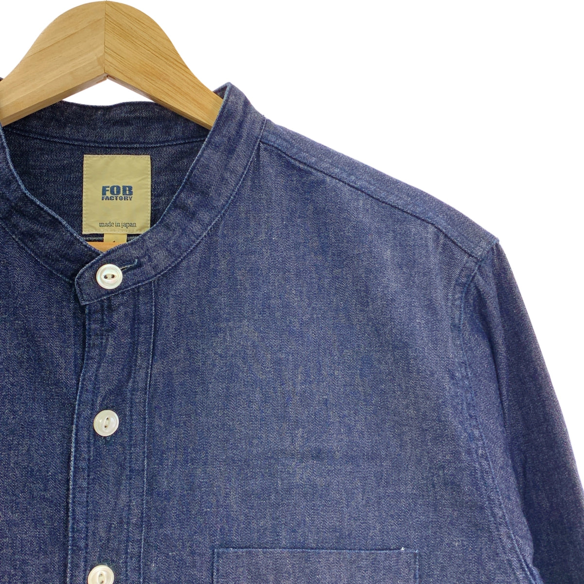 FOB FACTORY | 棉質立領襯衫 | S碼 | 男款