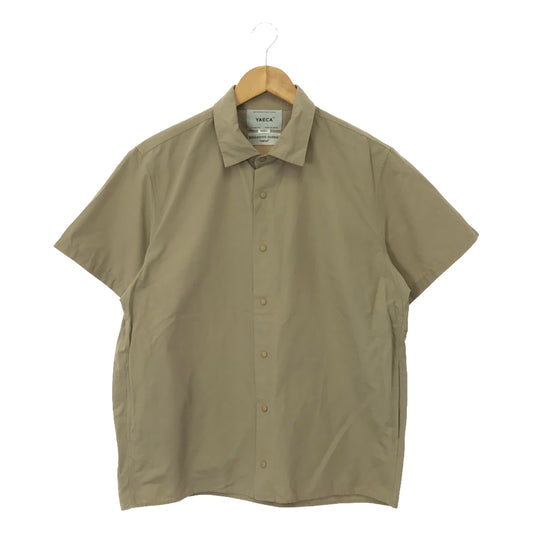 YAECA / Yaeca | COMFORT SHIRT RELAX SQUARE S/S / Button-down shirt with pockets / 15120 | S | beige | Men's