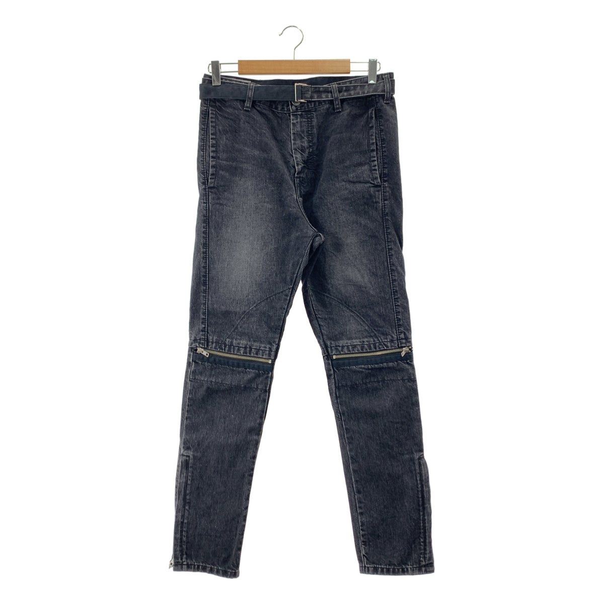 薩卡伊 |拉鍊開衩束帶機車牛仔褲 | SHOPBOP 1 |