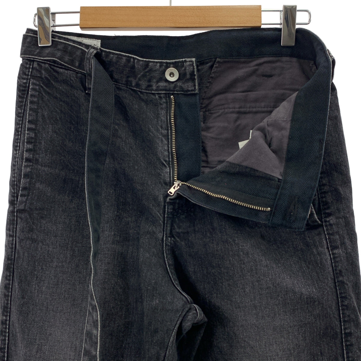 薩卡伊 |拉鍊開衩束帶機車牛仔褲 | SHOPBOP 1 |