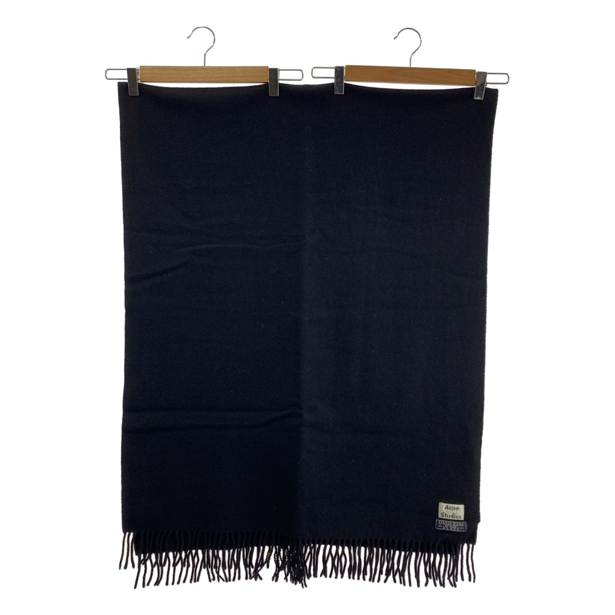 Acne Studios / アクネストゥディオズ | VIRGIN WOOL / ウール フリンジ 大判 ストール マフラー / ユニセックス |