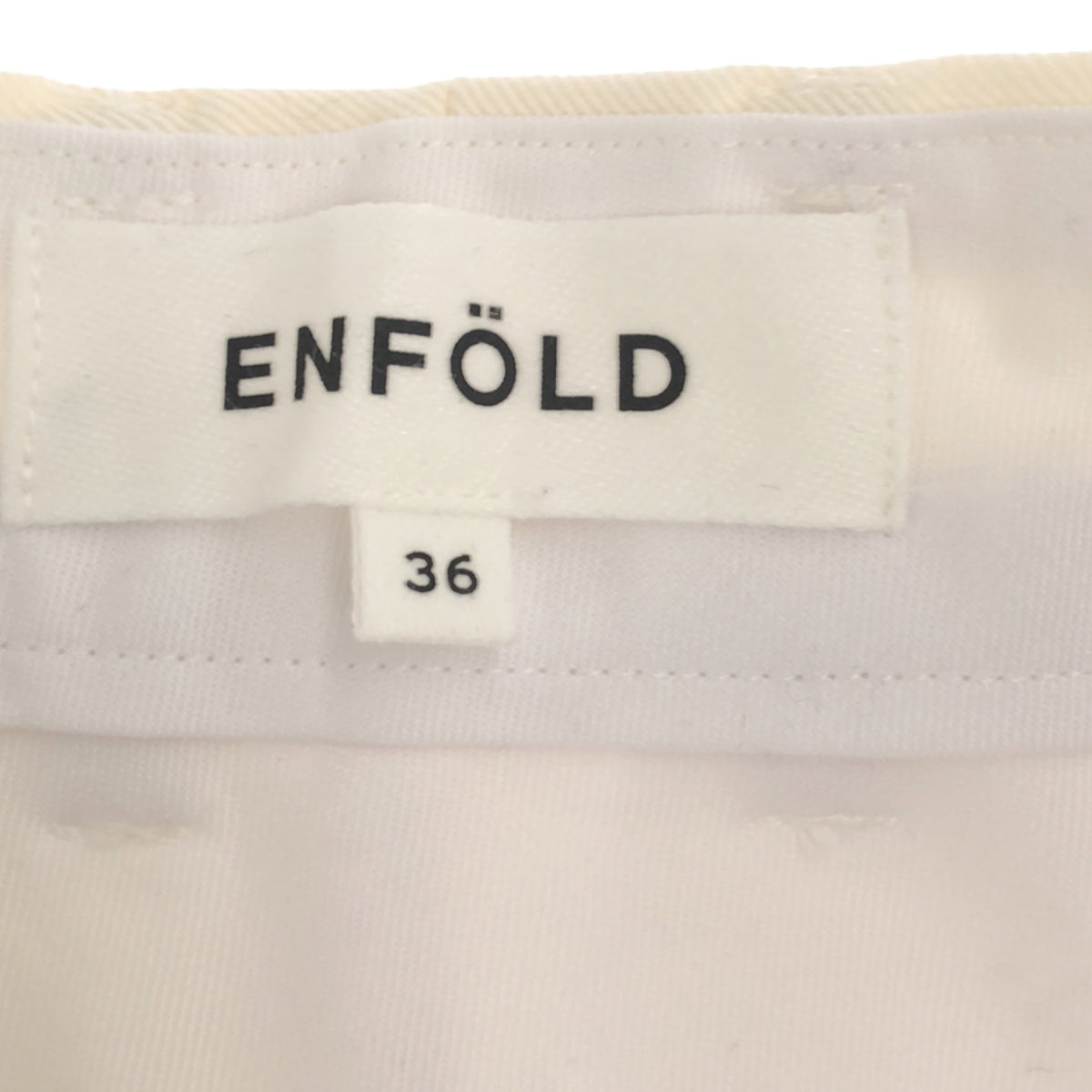 ENFOLD | Roll-up slacks | 36 | Ecru | Women's