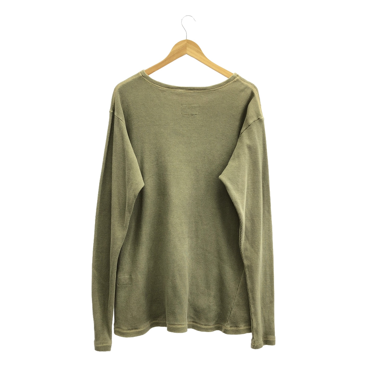 GREG LAUREN / グレッグローレン | Sage Waffle Crewneck / ワッフル クルーネック カットソー | 1 | カーキ系 | メンズ
