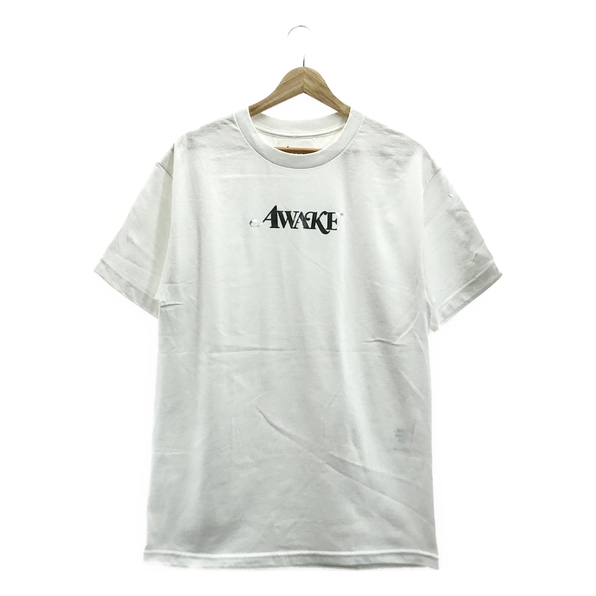【美品】  AWAKE NY / アウェイクニューヨーク | METALLIC FOIL LOGO TEE メタリックロゴ Tシャツ | M | ホワイト | メンズ