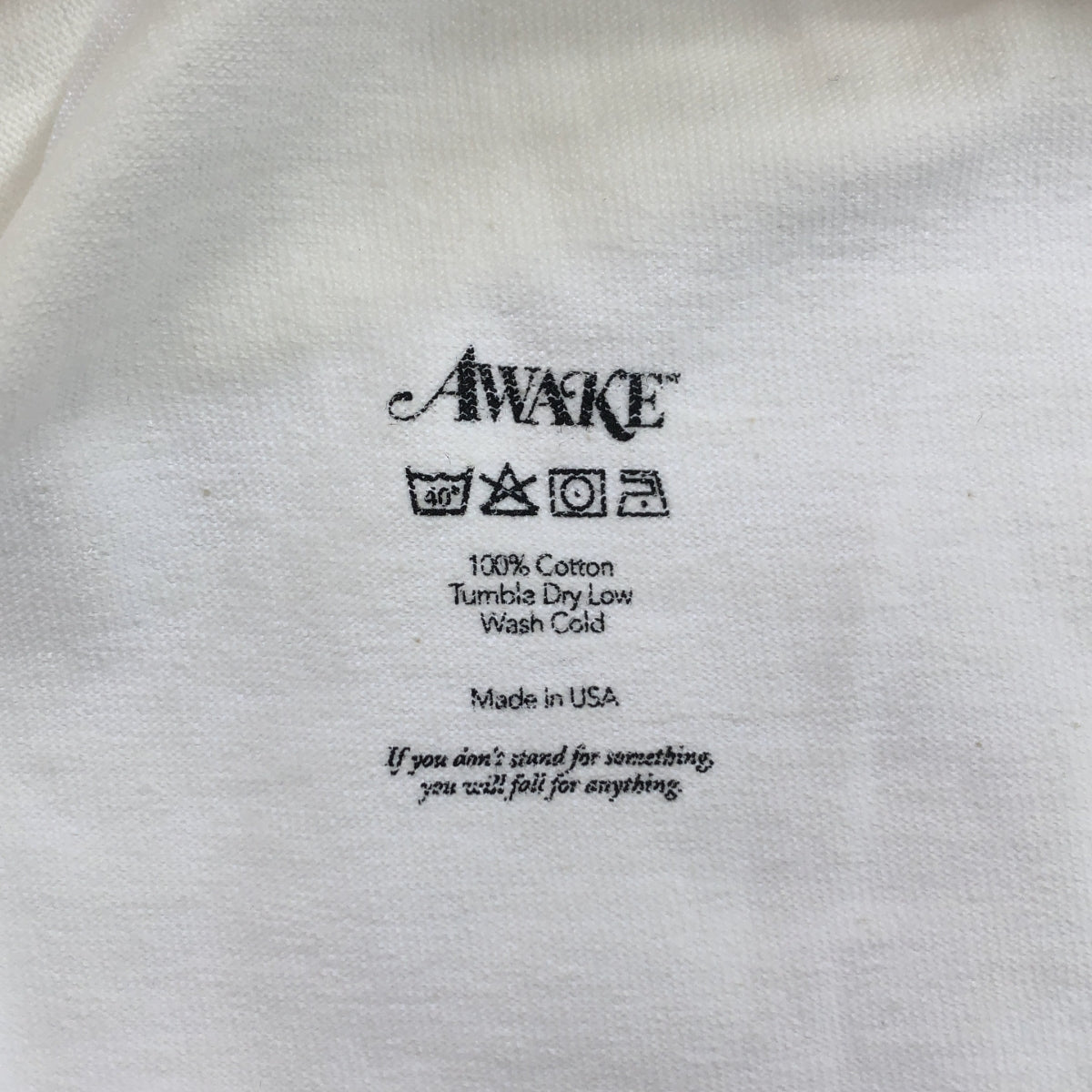 【美品】  AWAKE NY / アウェイクニューヨーク | METALLIC FOIL LOGO TEE メタリックロゴ Tシャツ | M | ホワイト | メンズ