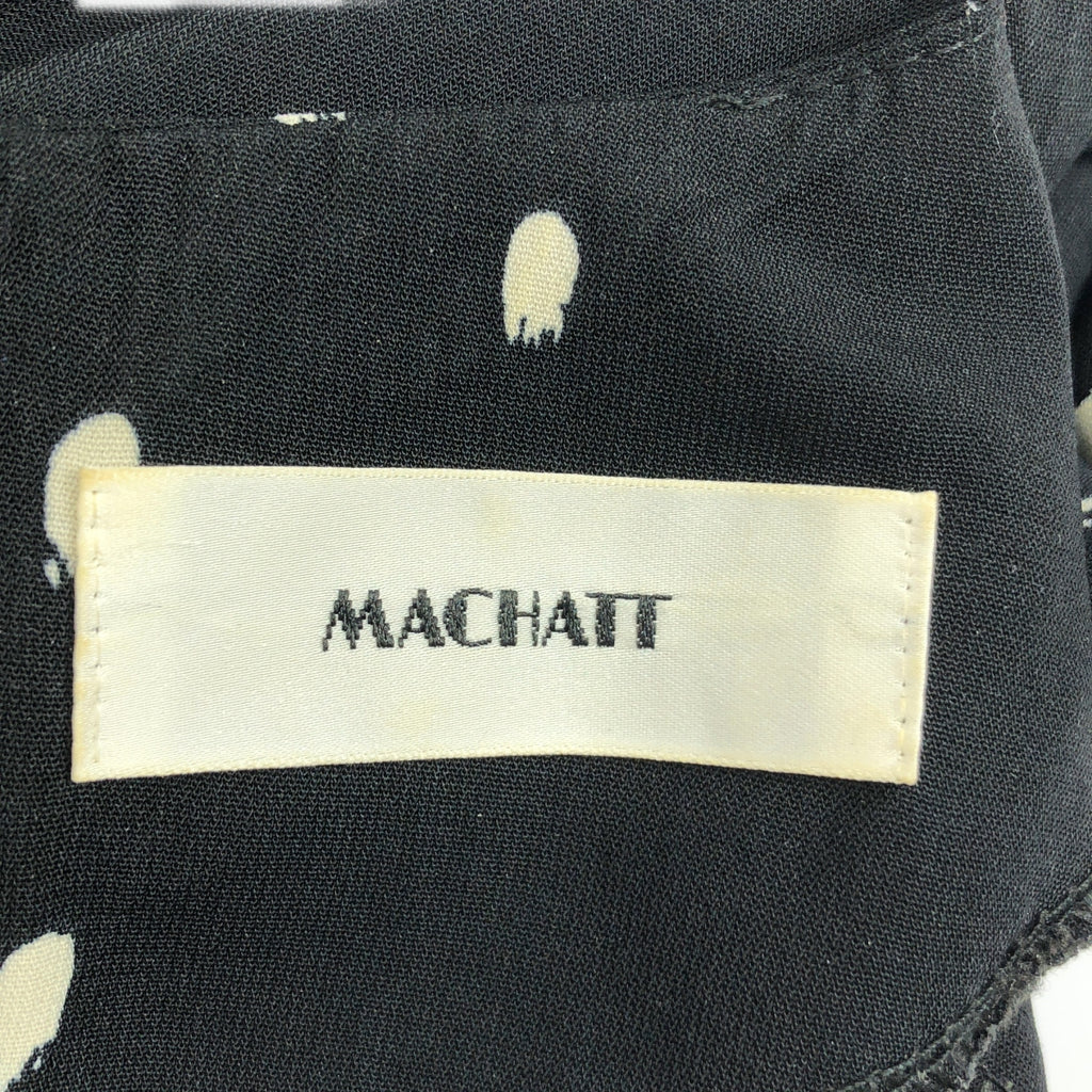 MACHATT / マチャット | ドット ポリエステル ワンピース | ブラック | レディース