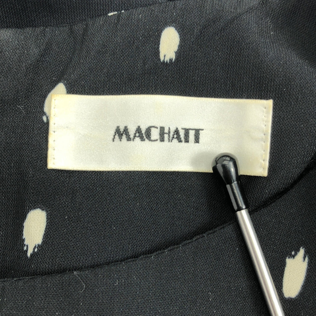 MACHATT / マチャット | ドット ポリエステル ワンピース | ブラック | レディース