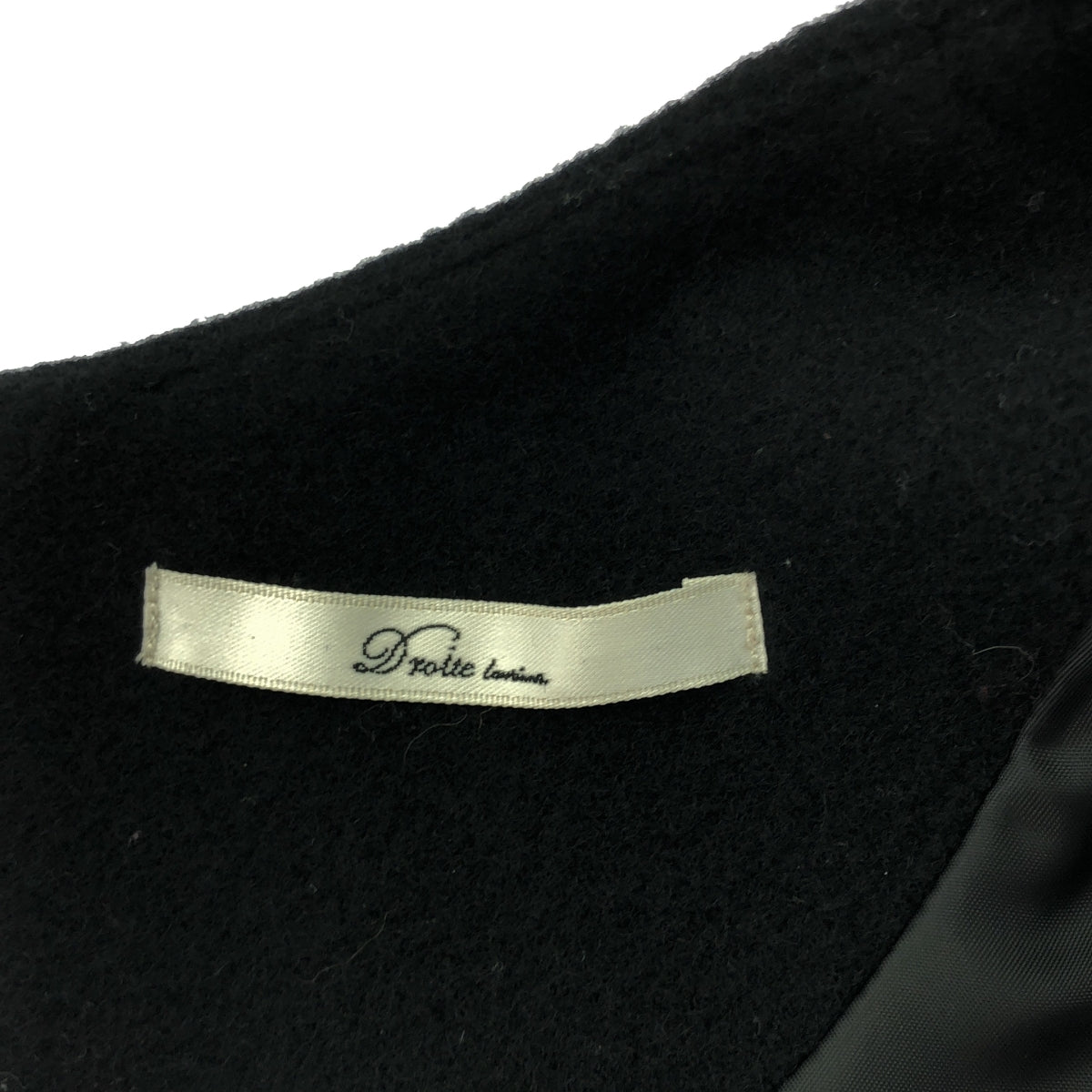 Droite lautreamont |羊毛珍珠V領連身裙 | 2 |黑色 |女性的