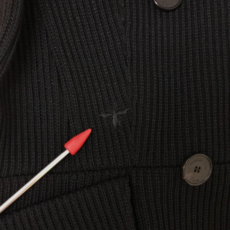 【美品】 Christian Dior / 크리스챤 디올 | BEE 울 더블 재킷 | 36 | 블랙 | 여성