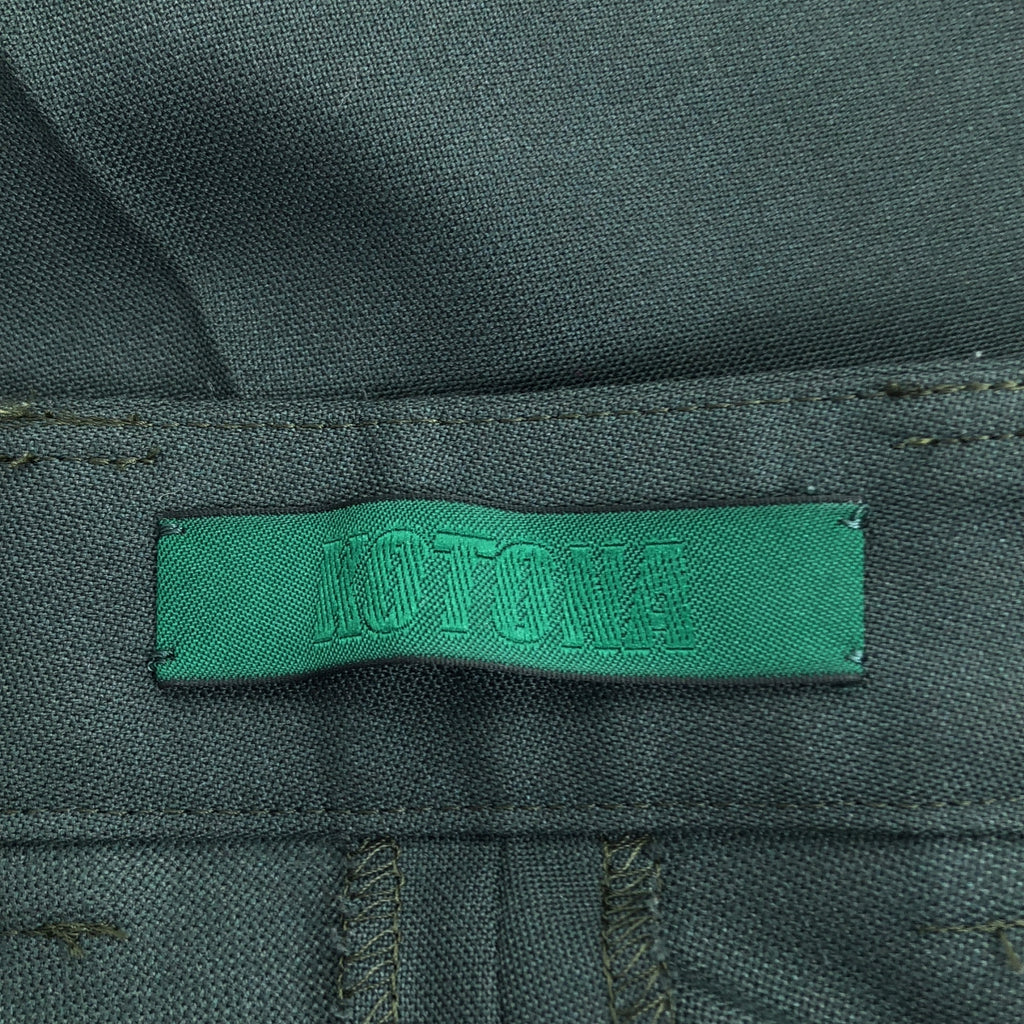 KOTONA / コトナ | side tuck wide pants サイドタック ウール ワイドパンツ | 38 | グリーン | レディース