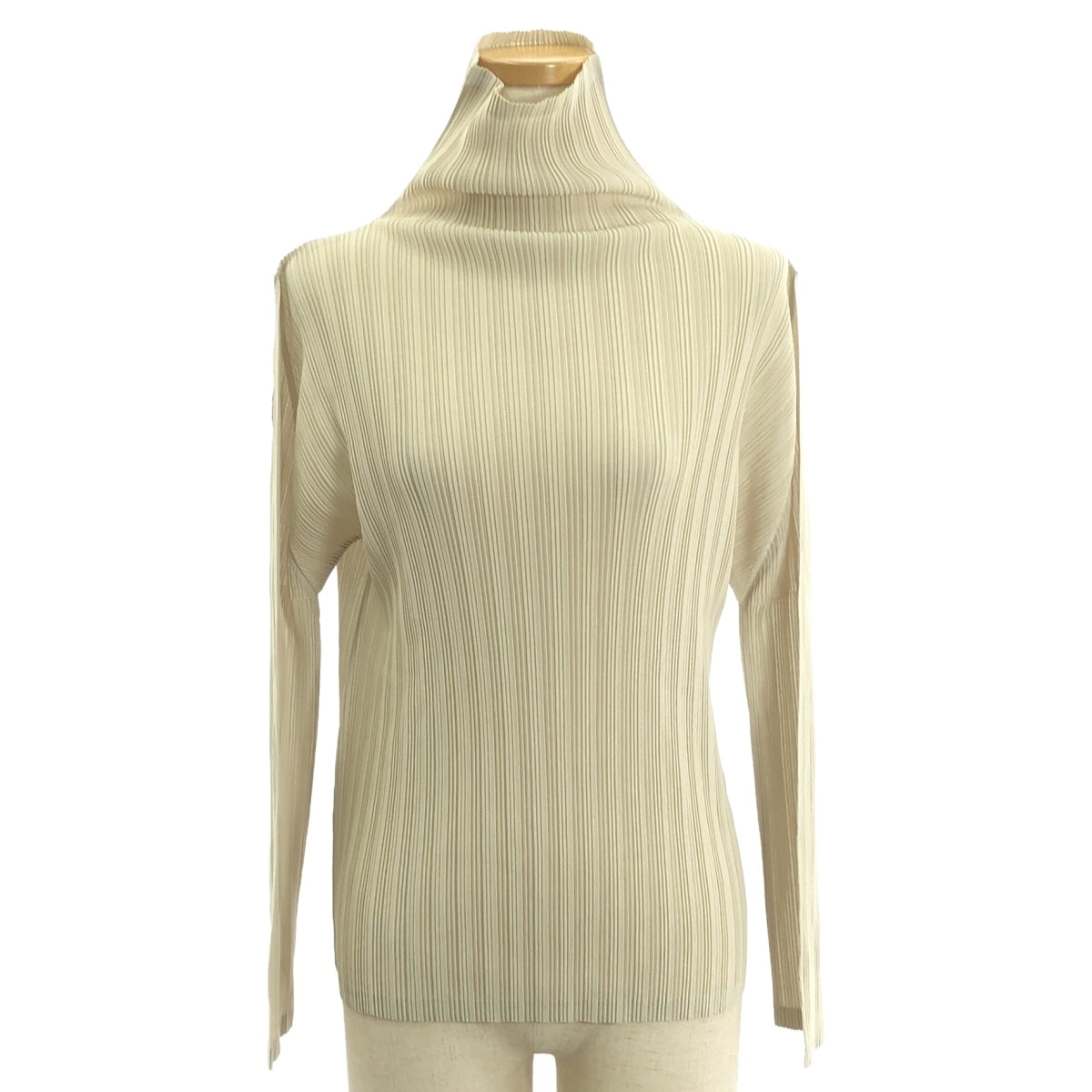 PLEATS PLEASE ISSEY MIYAKE / 플리츠 프리즈 이세이 미야케 | 하이넥 풀오버 탑스 | 3 | 카키 |