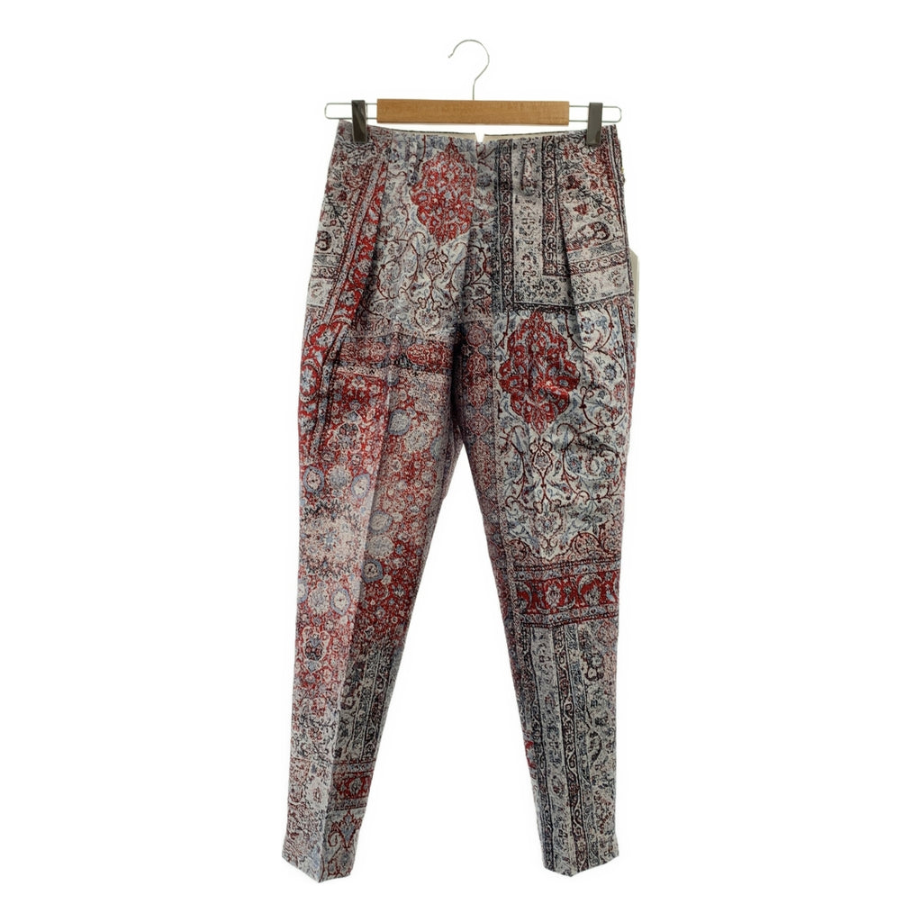 SUPPORT SURFACE / サポートサーフェス | 総柄 ジャガード 1タック クロップドパンツ | 0 | レディース