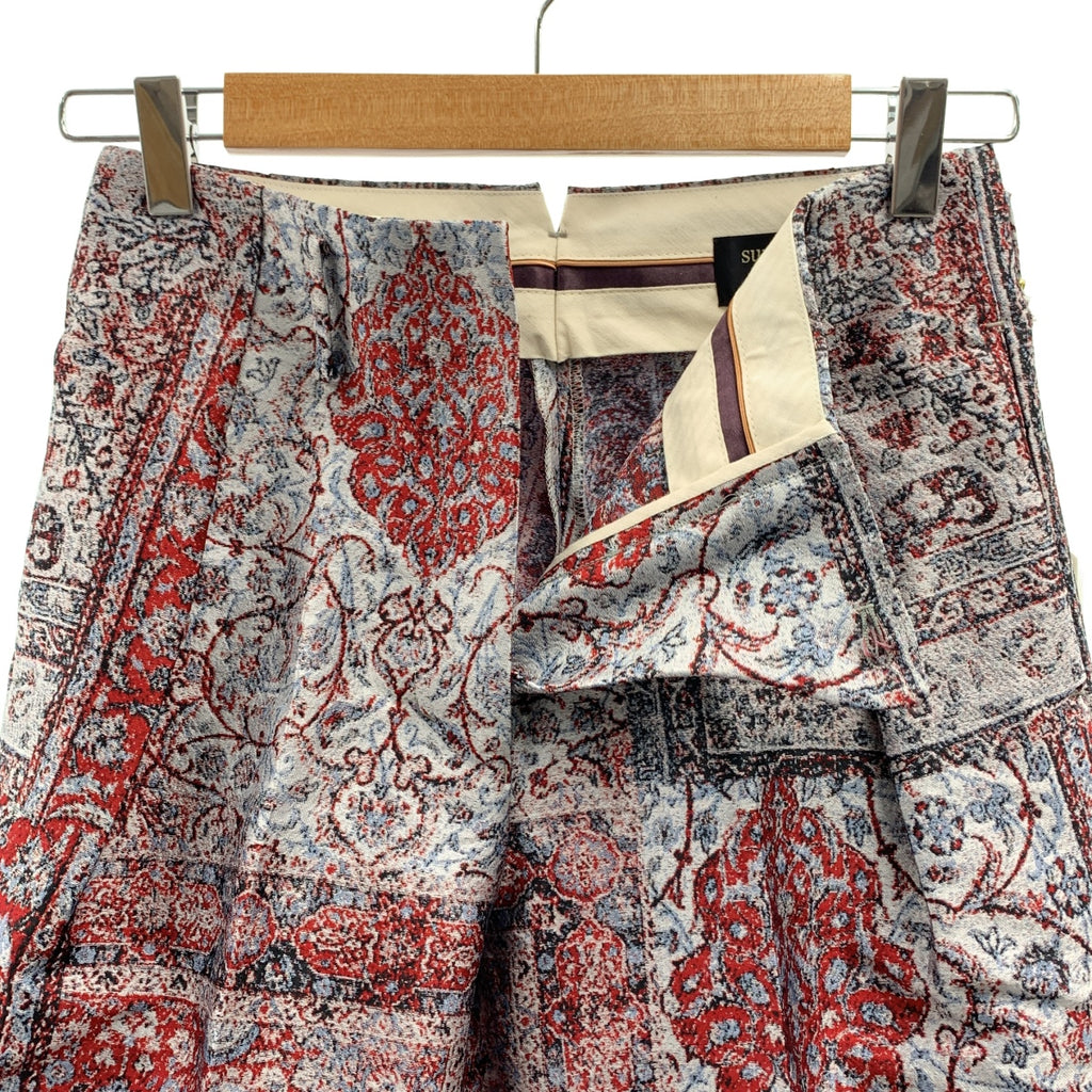 SUPPORT SURFACE / サポートサーフェス | 総柄 ジャガード 1タック クロップドパンツ | 0 | レディース