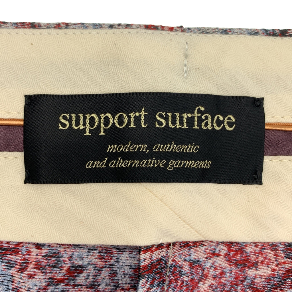 SUPPORT SURFACE / サポートサーフェス | 総柄 ジャガード 1タック クロップドパンツ | 0 | レディース