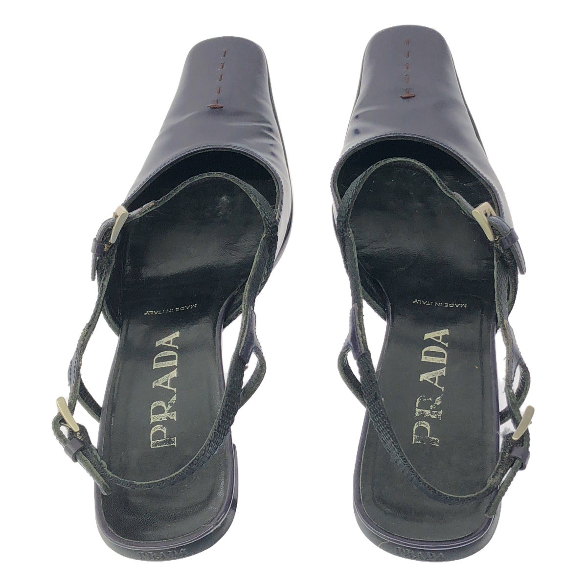 PRADA | Leather strap heel pumps |