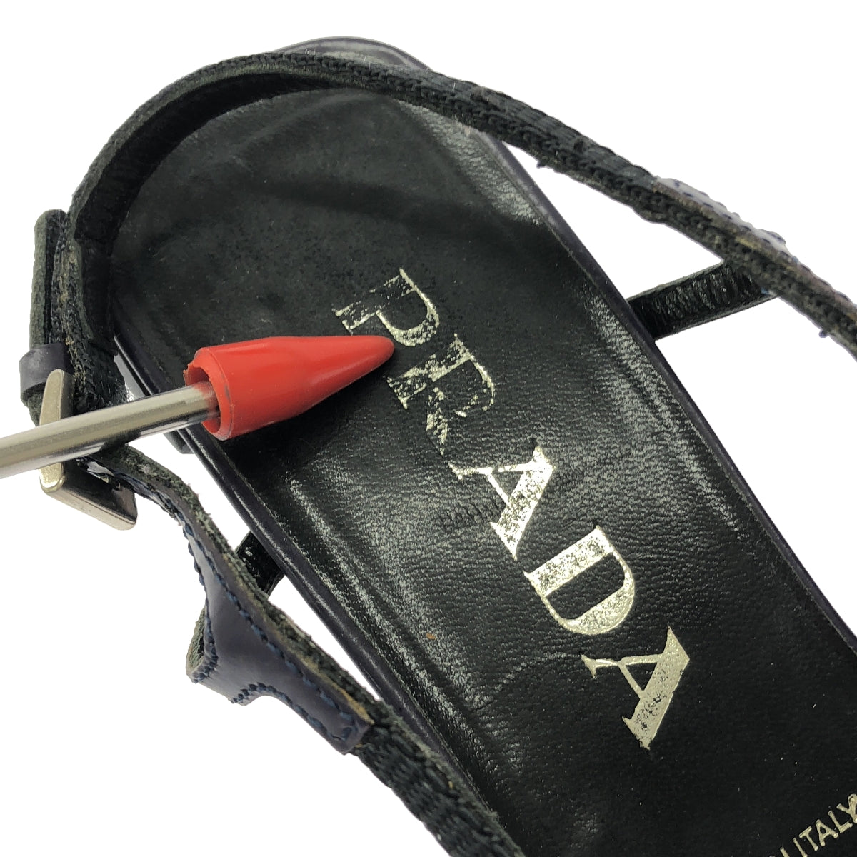 PRADA | Leather strap heel pumps |